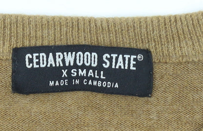 Mens UK Size XS Cedarwood State Beige Pullover Jumper