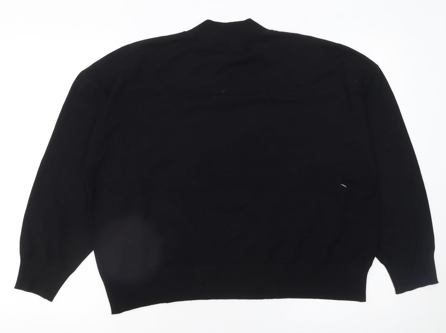 Womens UK Size XL Mango Black Pullover Jumper