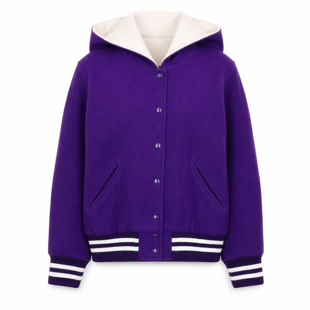 Womens UK Size L National Spirit Group Purple Varsity Jacket