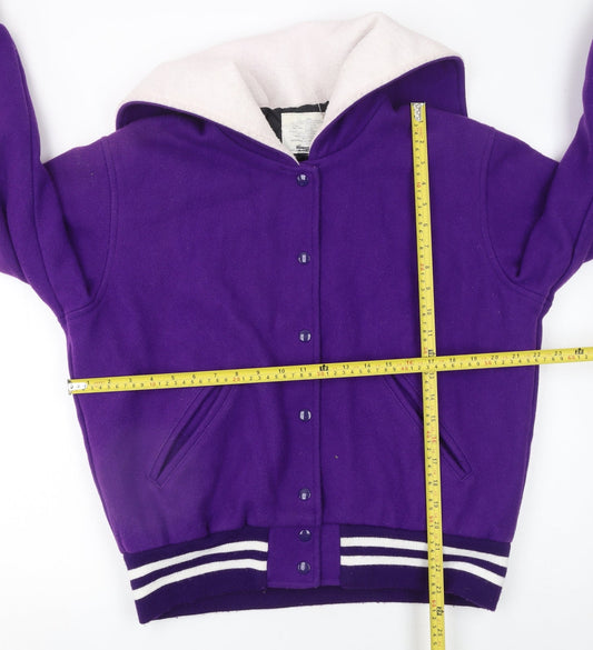 Womens UK Size L National Spirit Group Purple Varsity Jacket