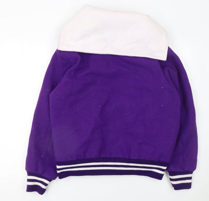 Womens UK Size L National Spirit Group Purple Varsity Jacket