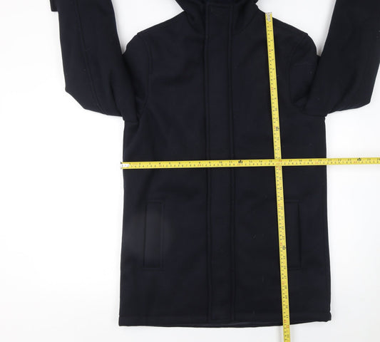 Mens UK Size XS Primark Black Overcoat