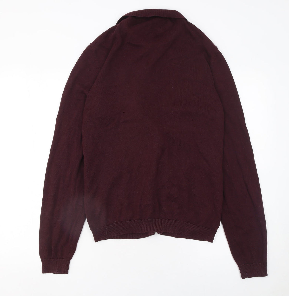Mens UK Size M TU Red Full Zip Jumper