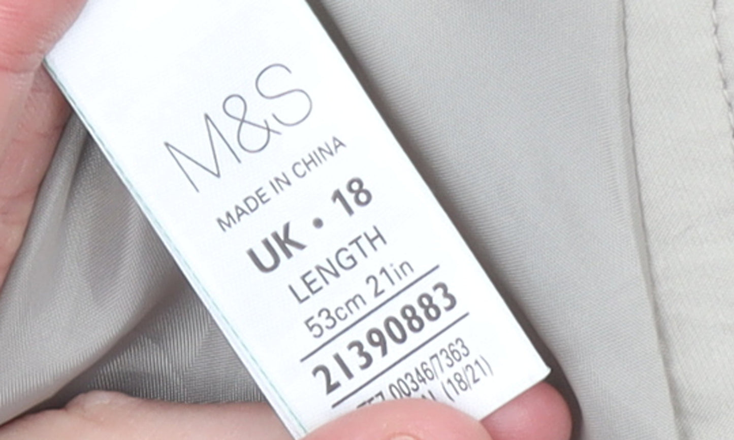 Womens UK Size 18 Marks and Spencer Straight & Pencil Twill Skirt