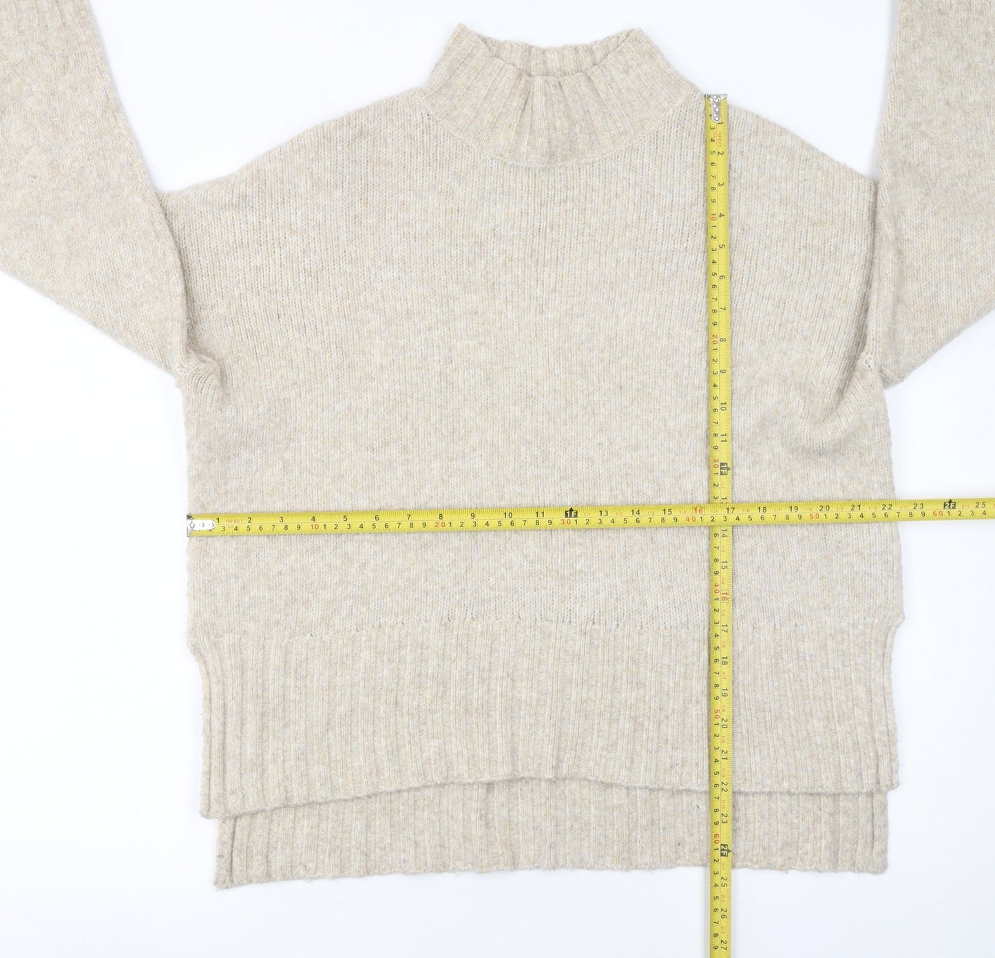 Womens UK Size M New Look Beige Pullover Jumper