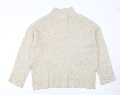 Womens UK Size M New Look Beige Pullover Jumper