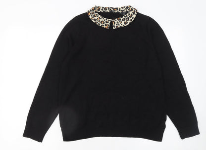 Womens UK Size 14 M&Co Black Pullover Jumper