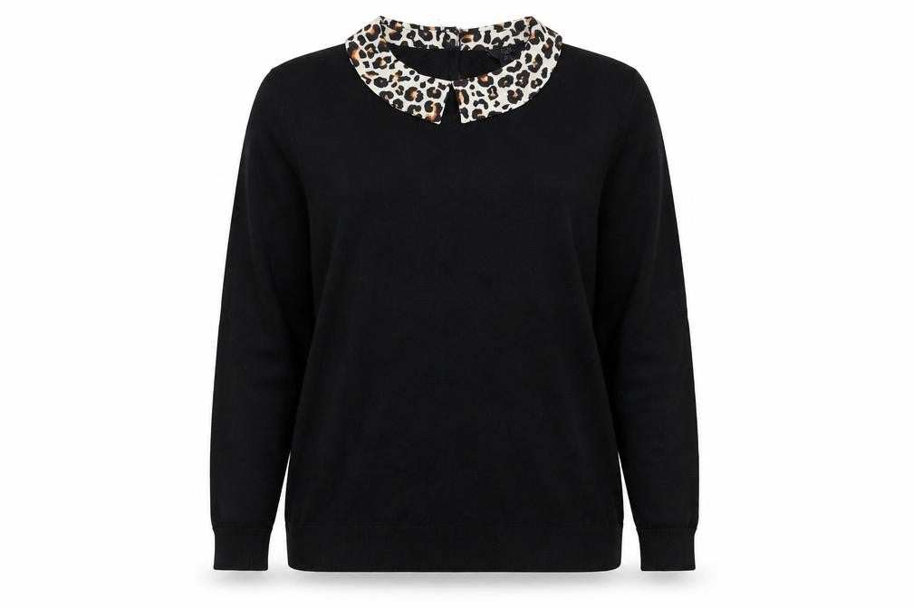 Womens UK Size 14 M&Co Black Pullover Jumper