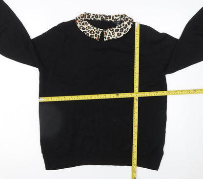 Womens UK Size 14 M&Co Black Pullover Jumper