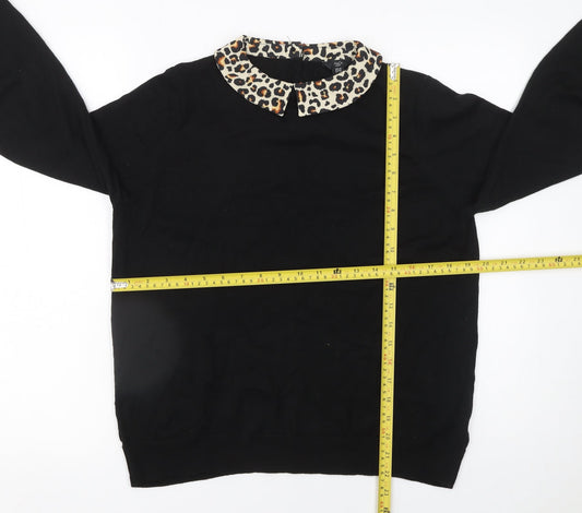 Womens UK Size 14 M&Co Black Pullover Jumper