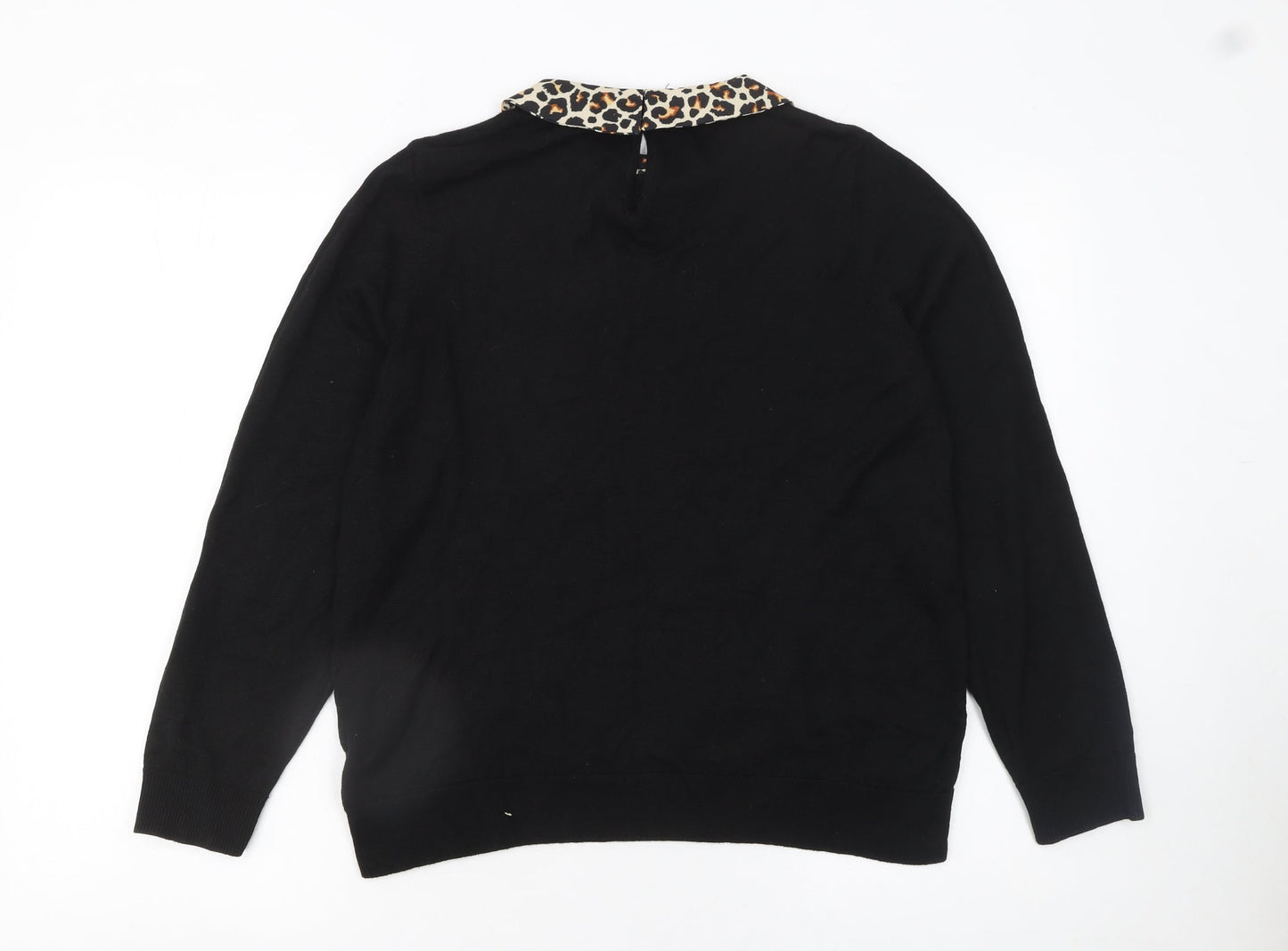 Womens UK Size 14 M&Co Black Pullover Jumper