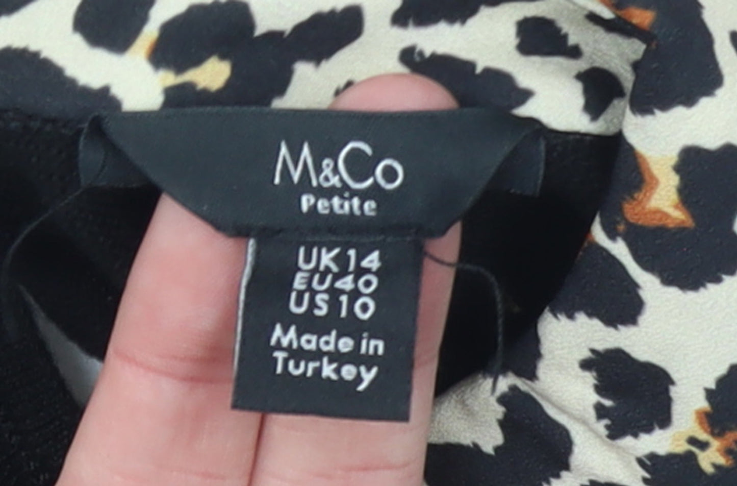 Womens UK Size 14 M&Co Black Pullover Jumper