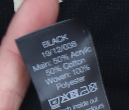 Womens UK Size 14 M&Co Black Pullover Jumper