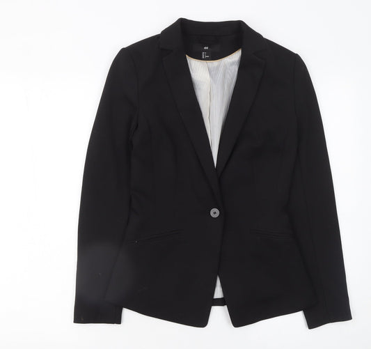 Womens UK Size 6 H&M Regular Black Blazer