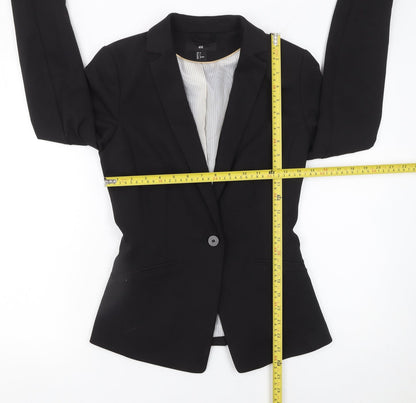 Womens UK Size 6 H&M Regular Black Blazer