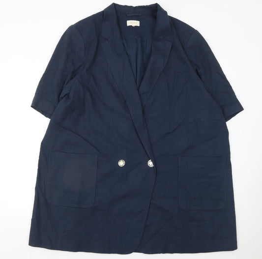 Womens UK Size 24 NEXT Plus Blue Blazer
