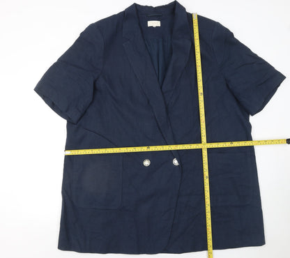 Womens UK Size 24 NEXT Plus Blue Blazer