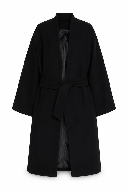 Womens UK Size 12 F&F Black Trench Coat