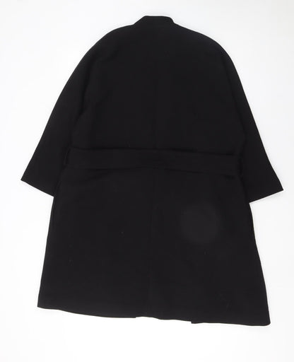 Womens UK Size 12 F&F Black Trench Coat