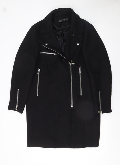 Womens UK Size 12 Zara Black Motorcycle Jacket