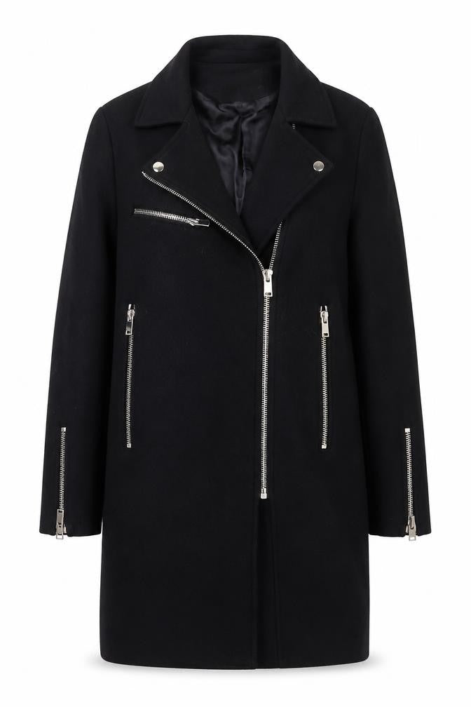 Womens UK Size 12 Zara Black Motorcycle Jacket