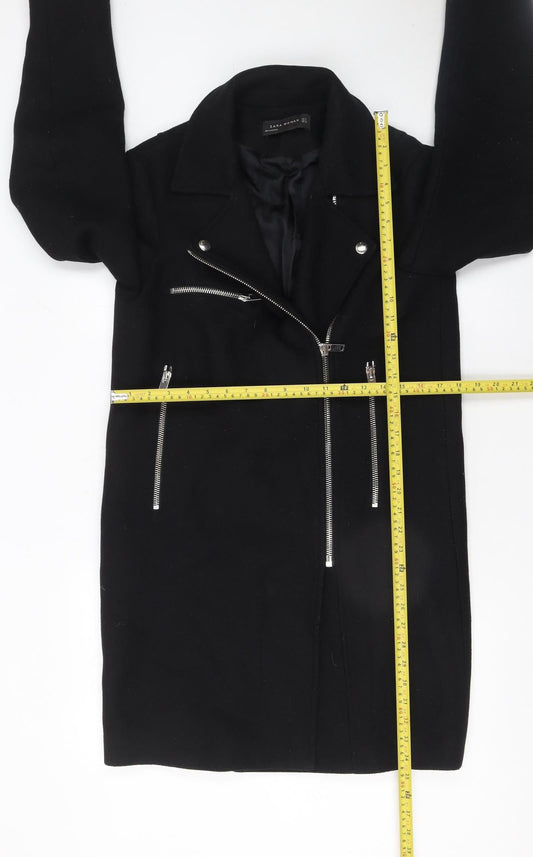 Womens UK Size 12 Zara Black Motorcycle Jacket