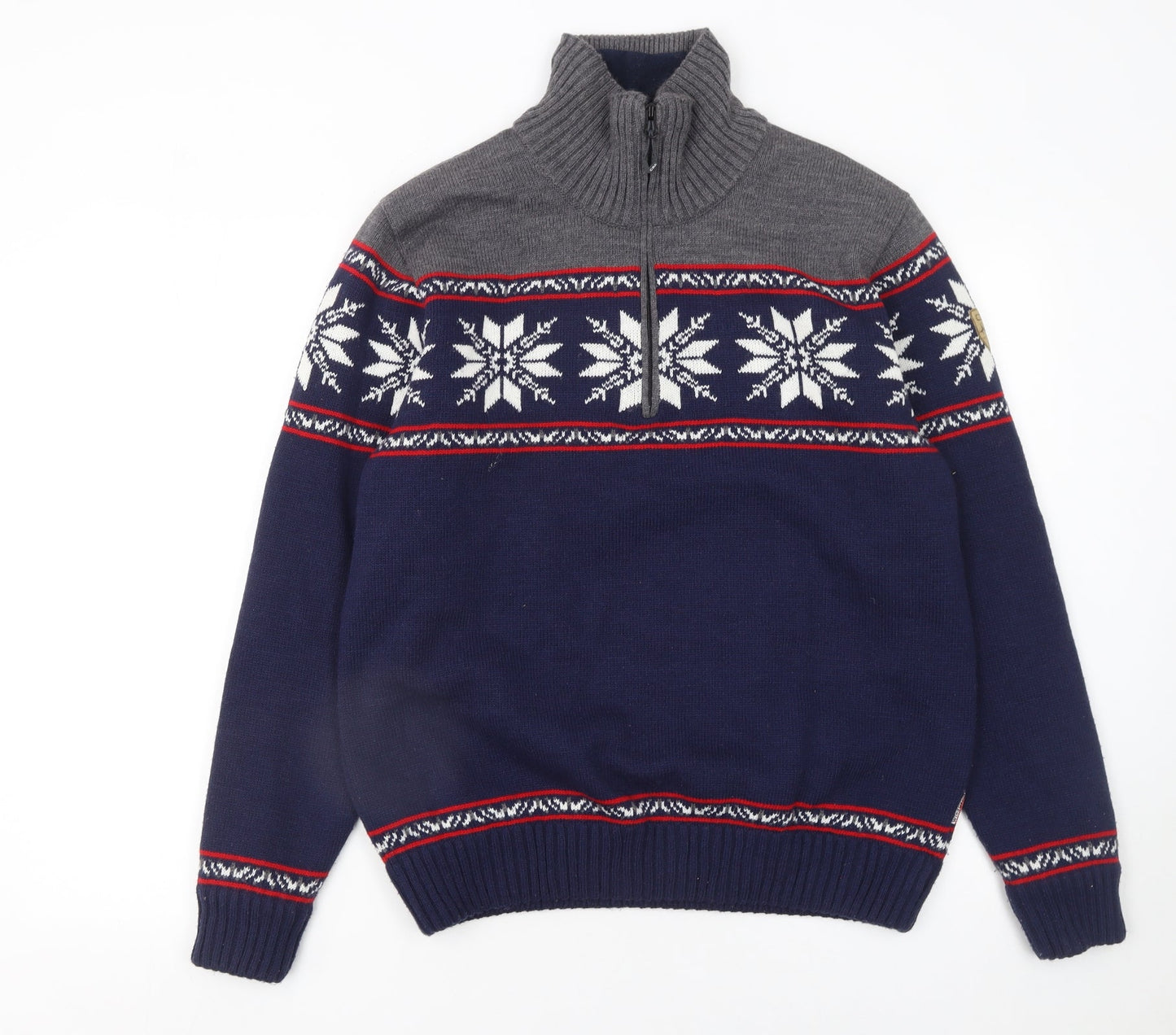 Mens UK Size M CMP Blue 1/4 Zip Jumper