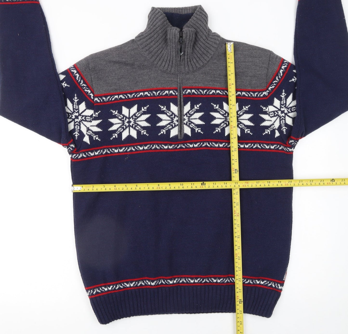 Mens UK Size M CMP Blue 1/4 Zip Jumper