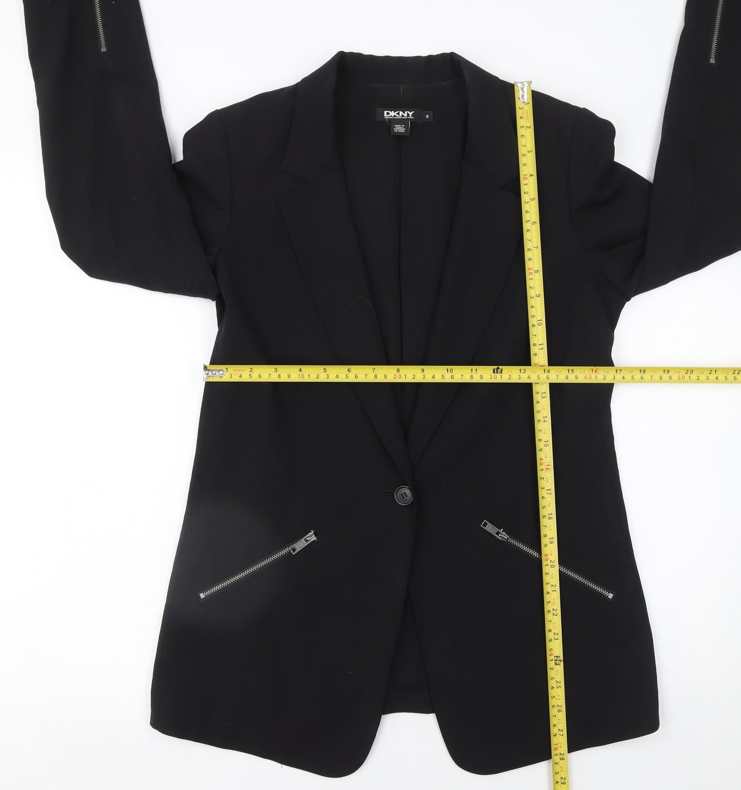 Womens UK Size 10 DKNY Regular Black Blazer
