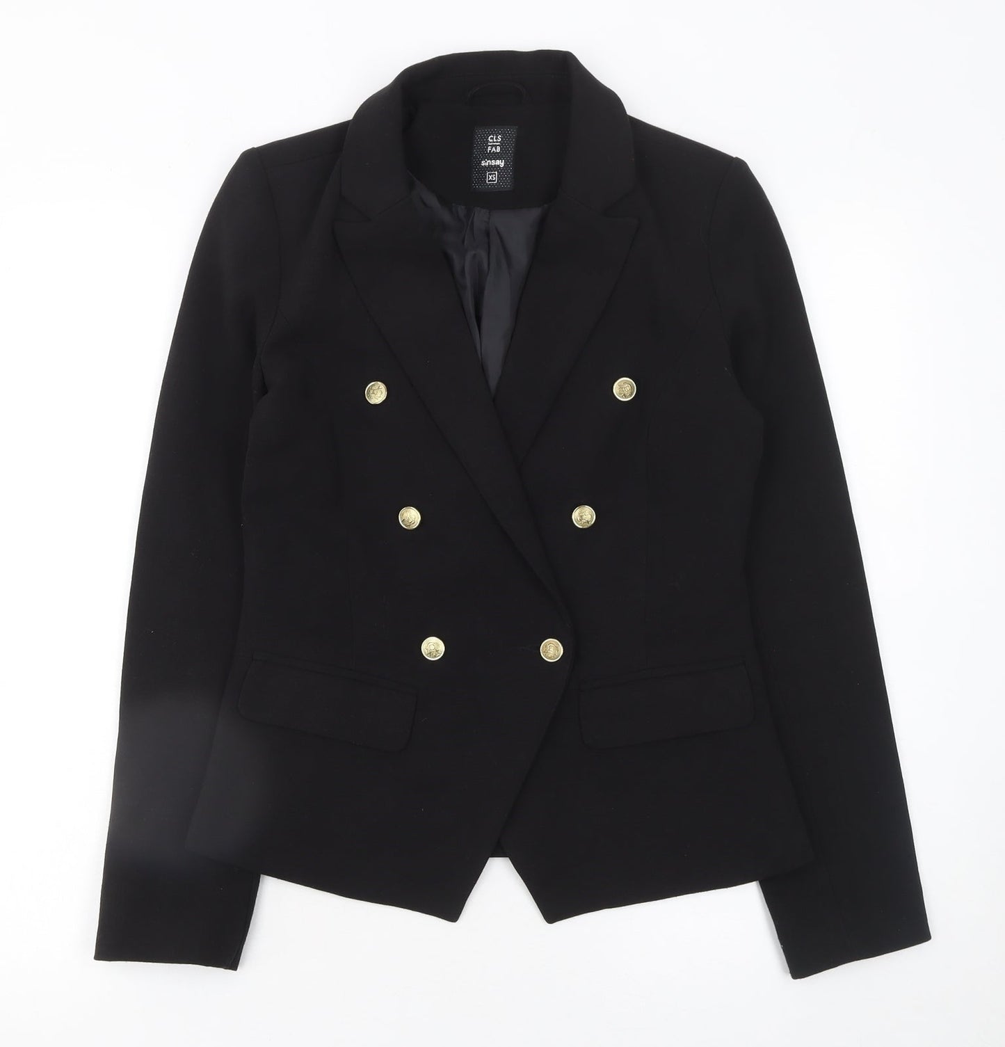 Womens UK Size XS Sinsay Regular Black Blazer