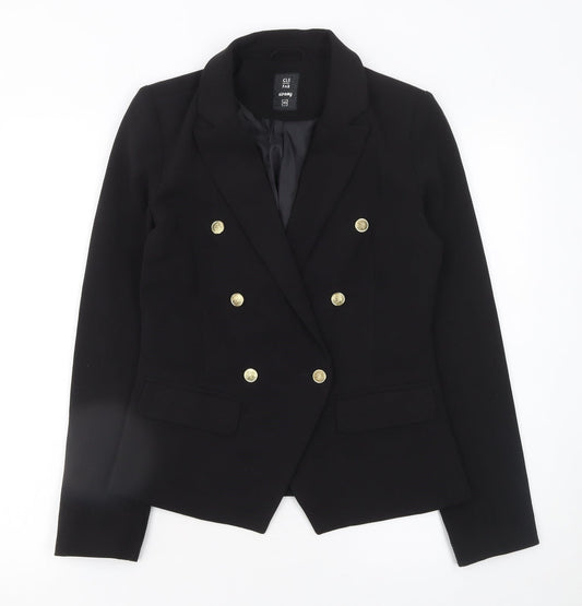 Womens UK Size XS Sinsay Regular Black Blazer