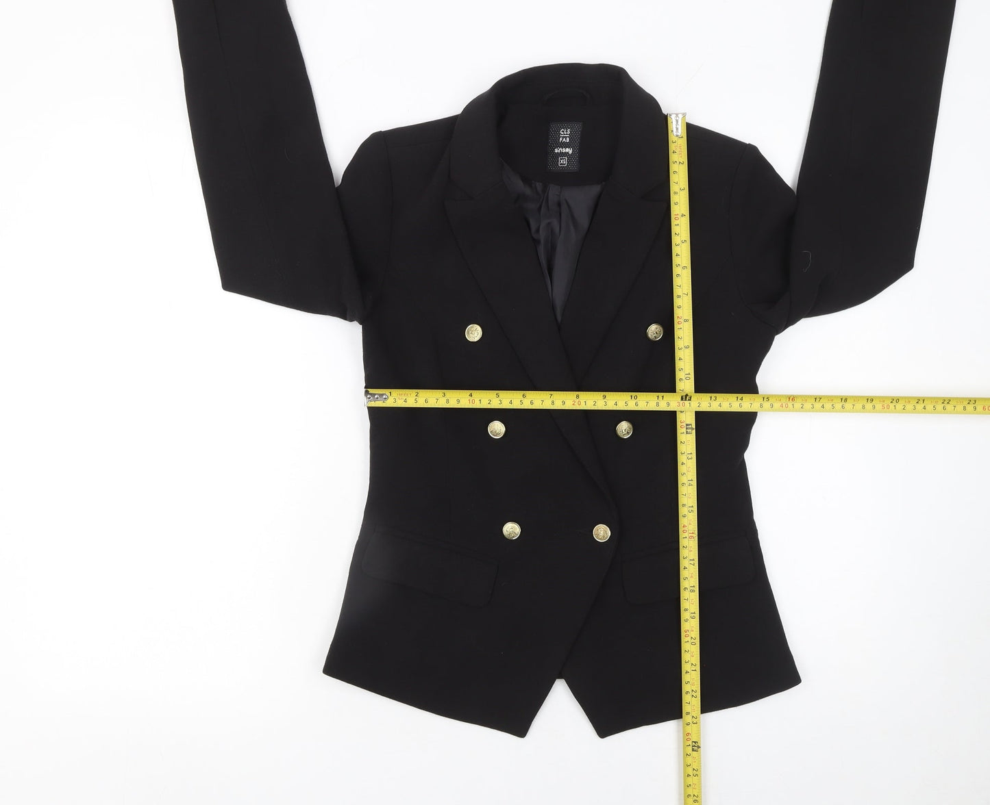Womens UK Size XS Sinsay Regular Black Blazer