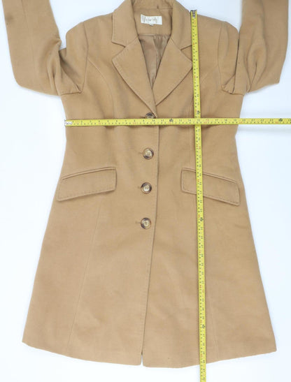 Womens UK Size 16 EWM Beige Overcoat