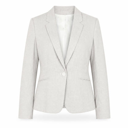 H&M Women’s Beige Tailored Blazer UK 10 Single-Breasted Lined