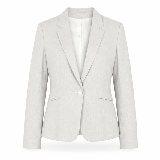 H&M Women’s Beige Tailored Blazer UK 10 Single-Breasted Lined