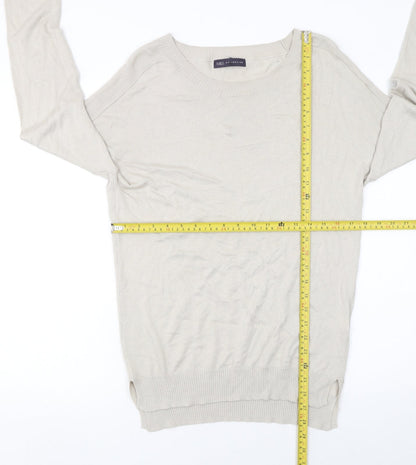 Marks and Spencer Women’s Beige Crew Neck Long Sleeve Jumper Size 12