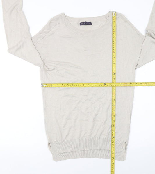 Marks and Spencer Women’s Beige Crew Neck Long Sleeve Jumper Size 12