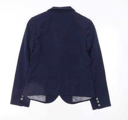 Gap Women's Navy Blue Blazer Size 2 Classic Single-Breasted Jacket