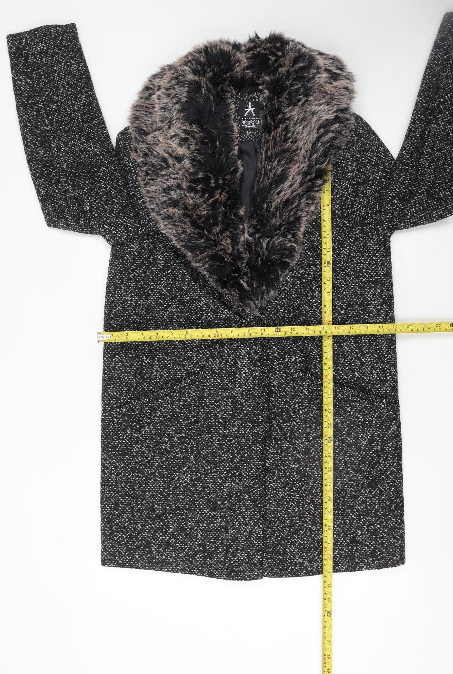 Womens UK Size 10 Atmosphere Black Overcoat