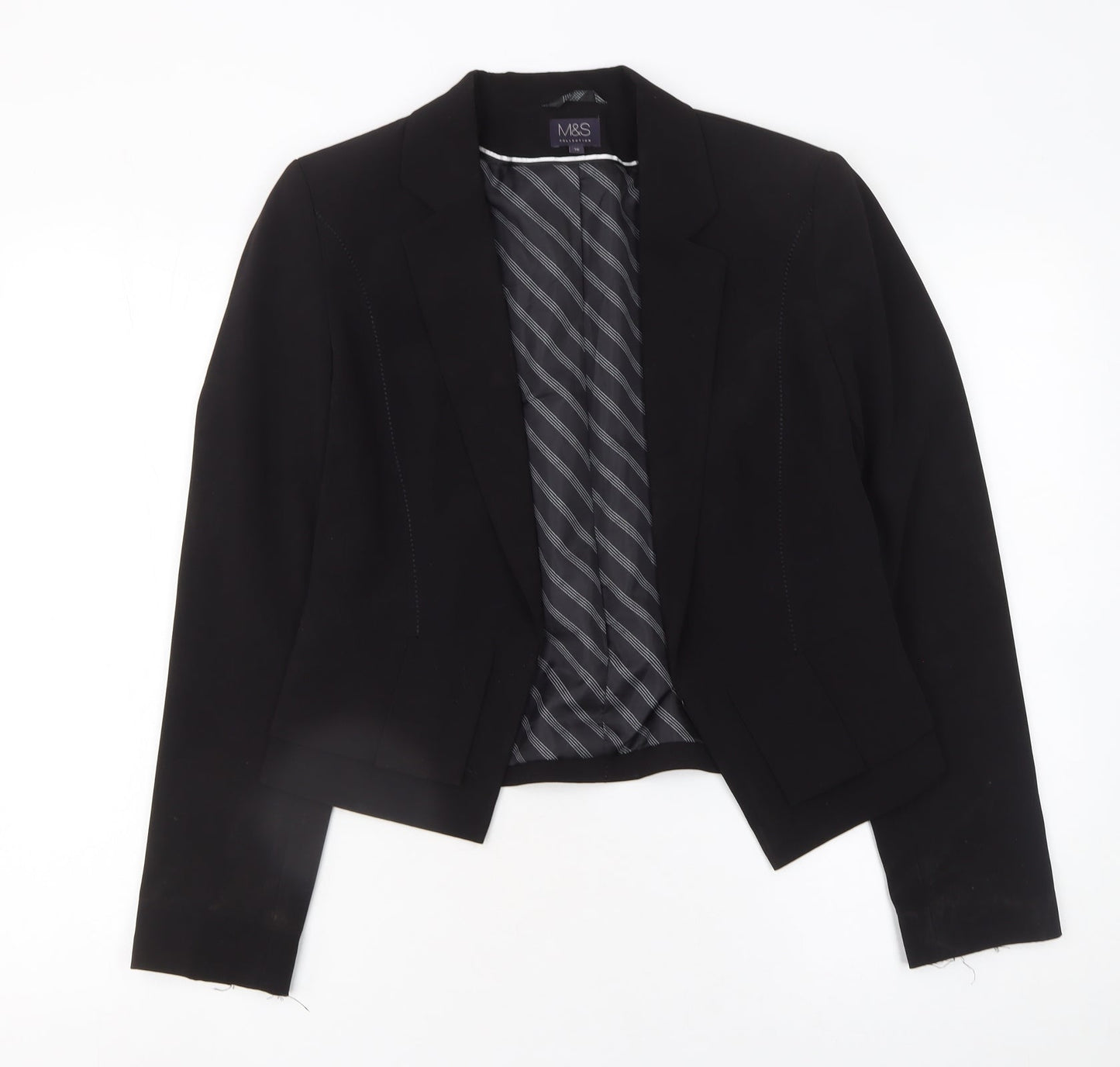 Womens UK Size 10 Marks and Spencer Regular Black Blazer