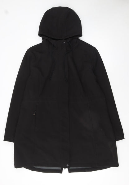 33,000ft Women's Black Hooded Softshell Parka Jacket XL Water Resistant