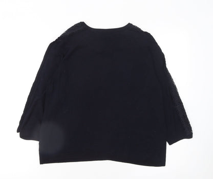 Womens UK Size 12 Marks and Spencer Black Pullover Jumper