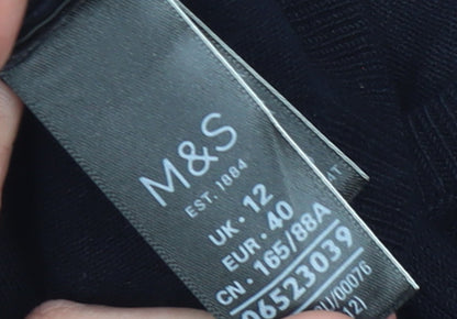 Womens UK Size 12 Marks and Spencer Black Pullover Jumper