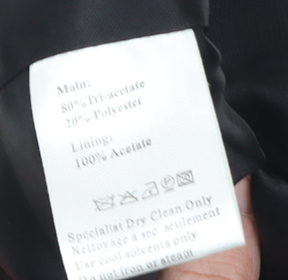 Veni Infantino Women Black Size 14 Cropped Tailored Suit Top