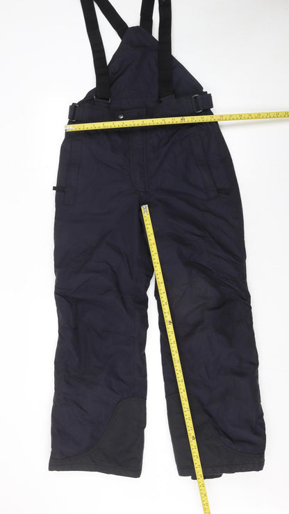 Quechua Women's Black Ski Spirit Snow Pants Size S Waterproof Winter Trousers