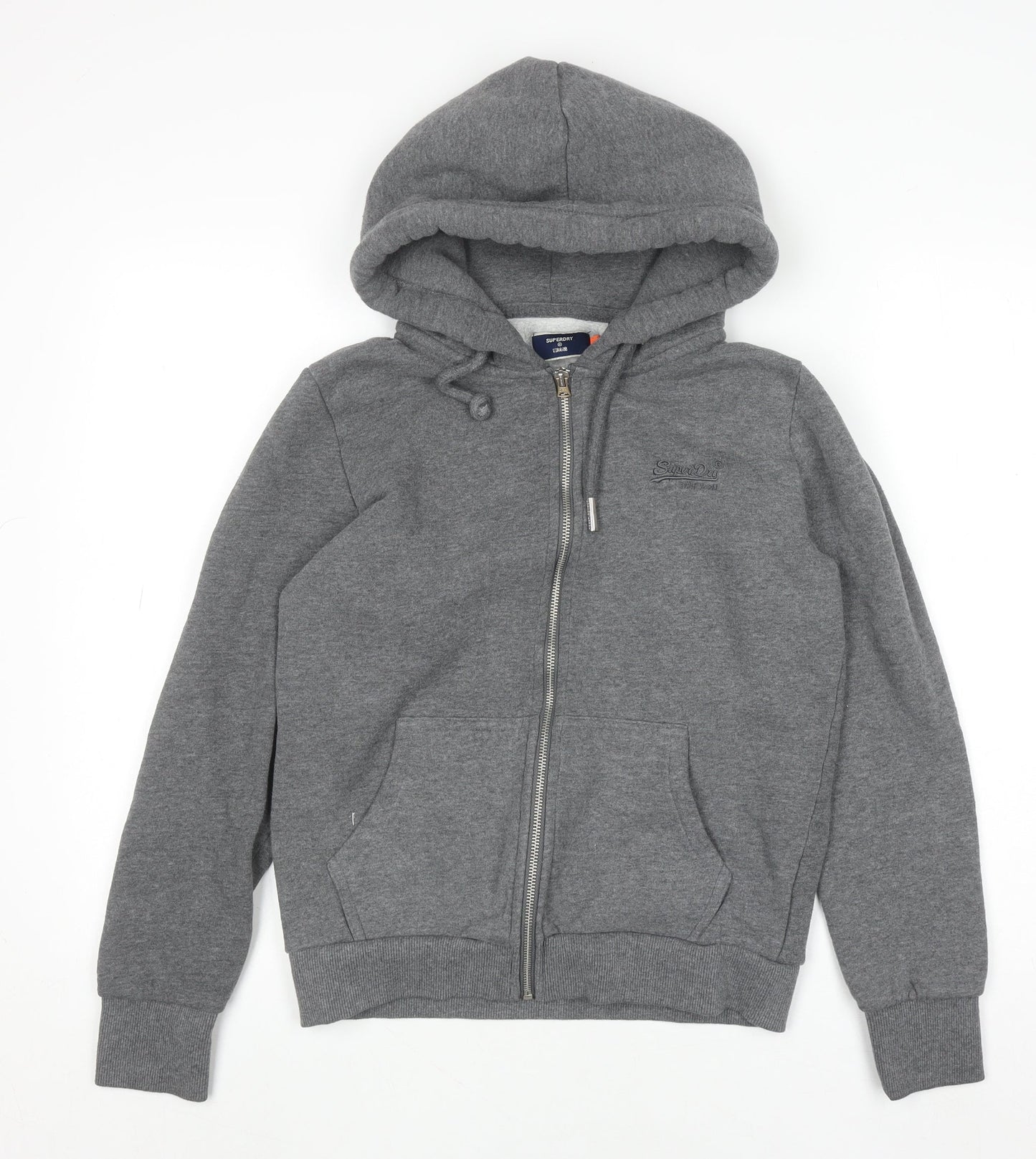 Womens UK Size 12 Superdry Grey Full Zip Hoodie