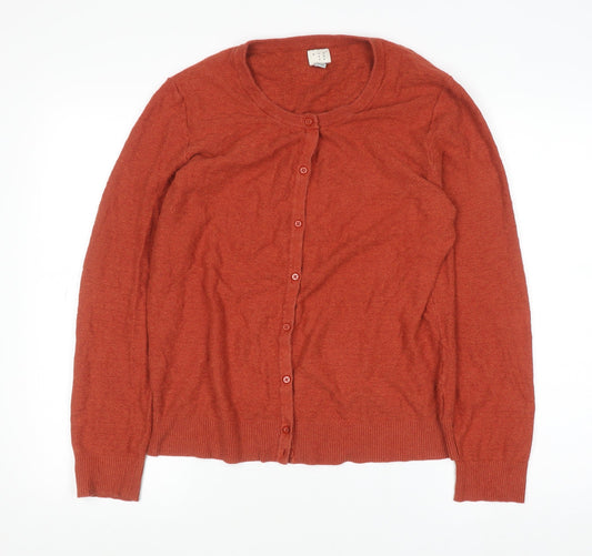 a.n.d eawy Women’s Red Cotton Knit Cardigan Size L