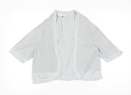 Marks and Spencer Women’s Grey 3/4 Sleeve Open Knit Cardigan Size 12