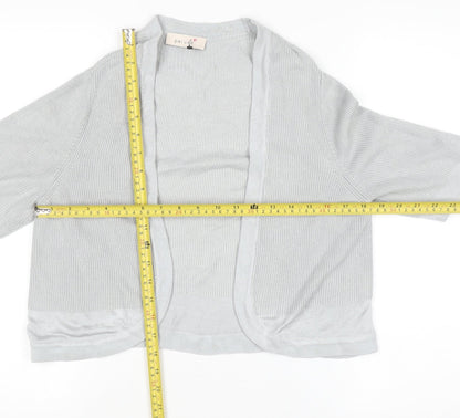 Marks and Spencer Women’s Grey 3/4 Sleeve Open Knit Cardigan Size 12