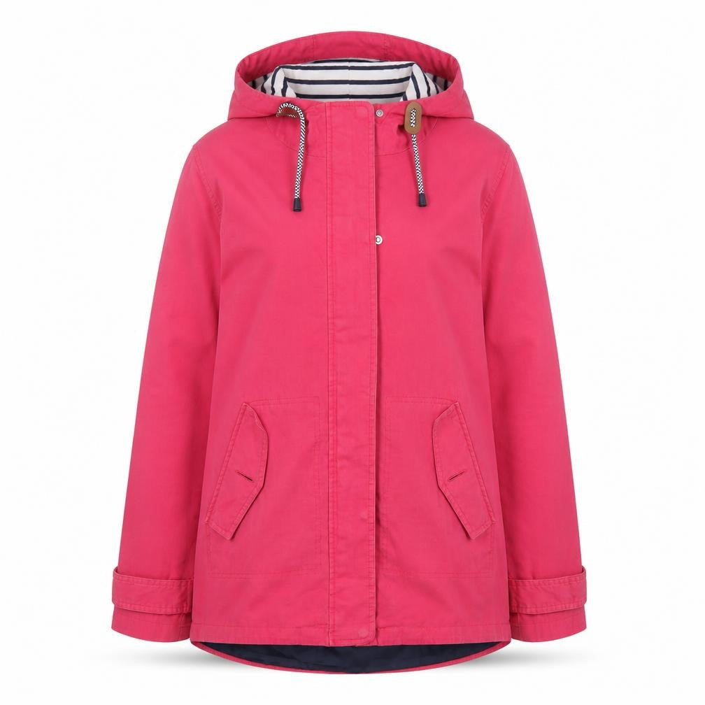 F&F Womens Pink Hooded Cotton Parka Jacket UK 12